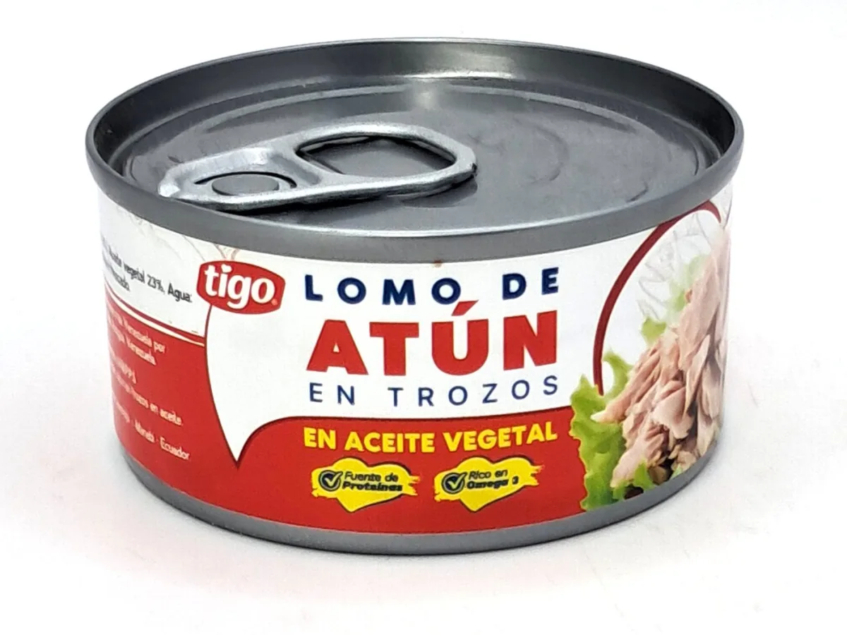 Lomo de Atun en Trozos en Aceite Vegetal Tigo 80gr