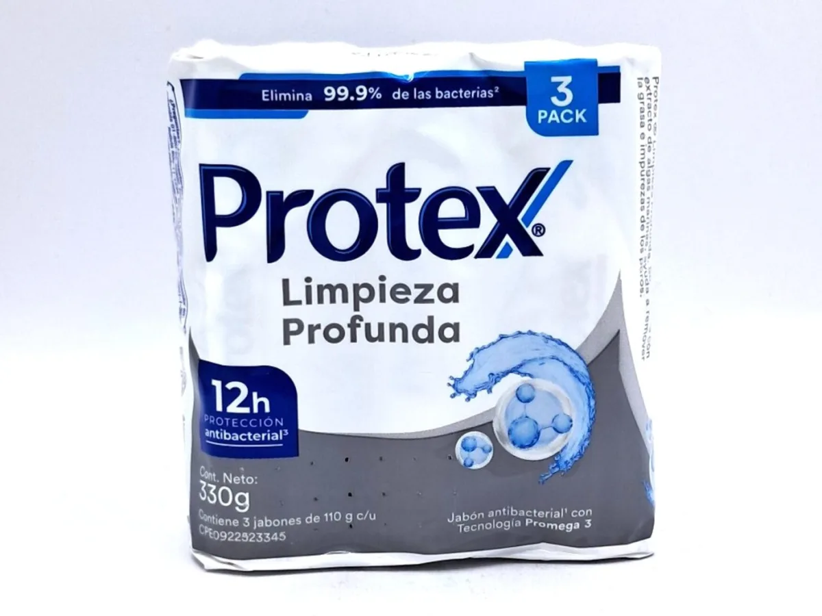 Jabon Protex Limpieza Profunda 110grs X 3 Unds