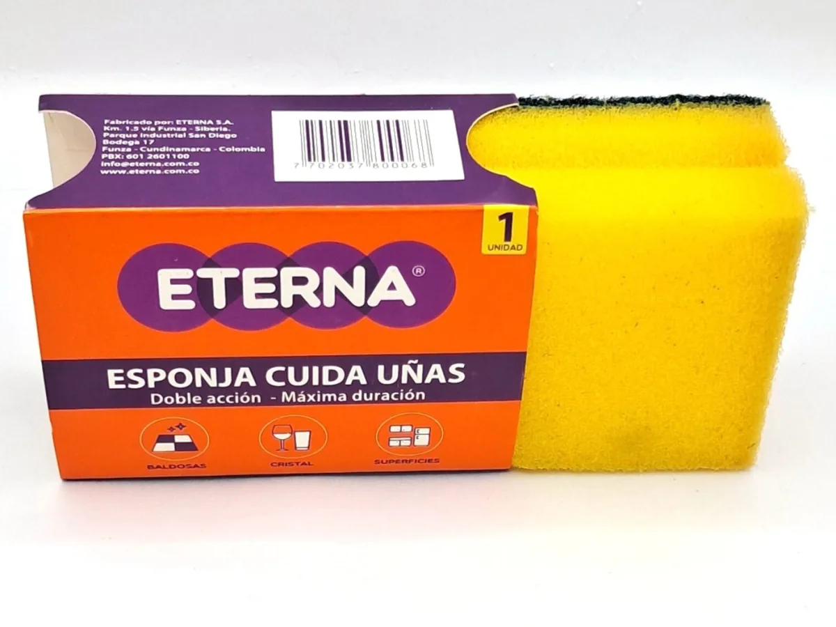 Esponja Doble Uso C/Uñas Eterna