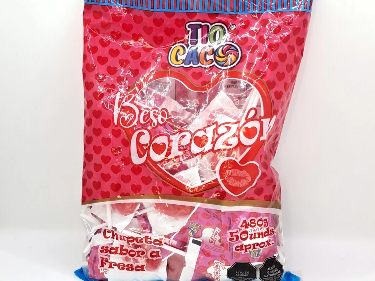 Chupeta Beso Corazon 50und Tio Caco