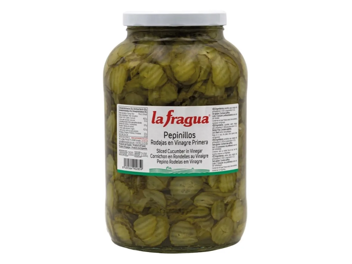 Pepinillos Rodajas en Vinagre Primera 1900gr X Und