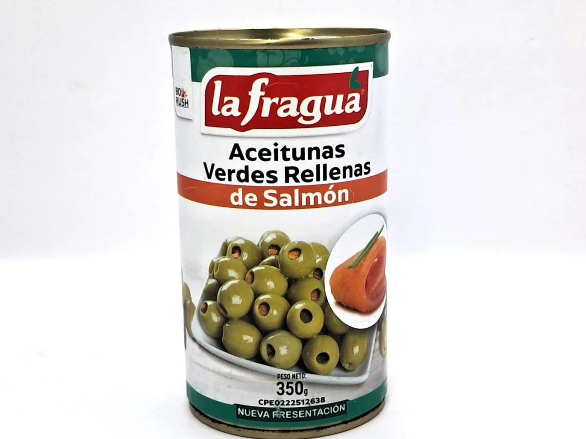 Aceitunas Verdes Rellenas de Salmon 350gr X Und