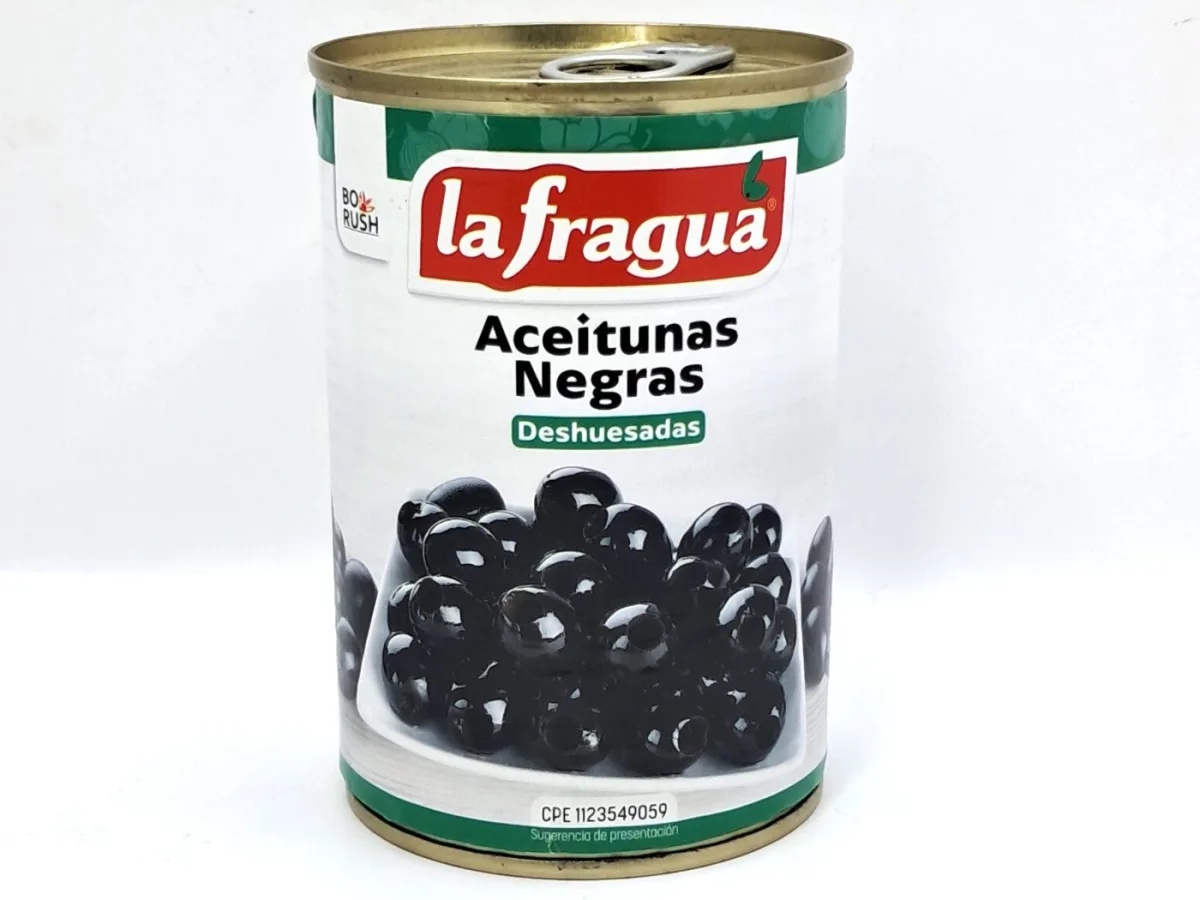 Aceitunas Negras Deshuesada en Lata 390gr la Fragua