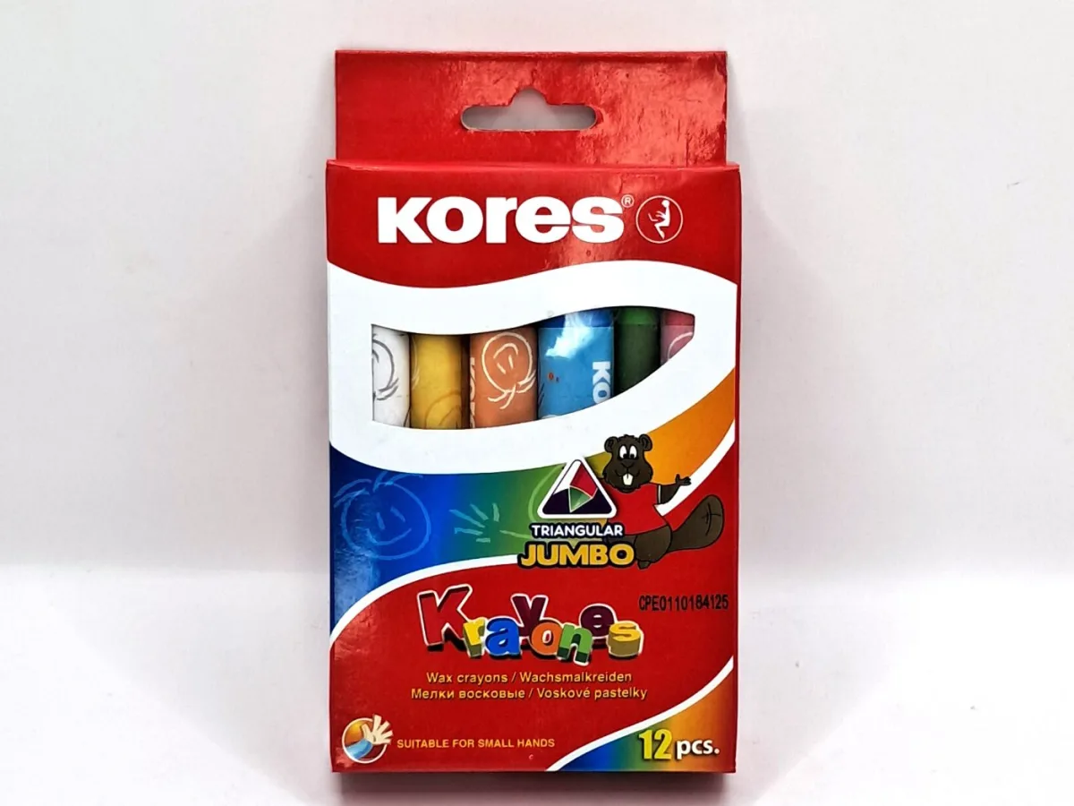 Crayones de Cera Jumbo Blister X 12 Pzas Kores