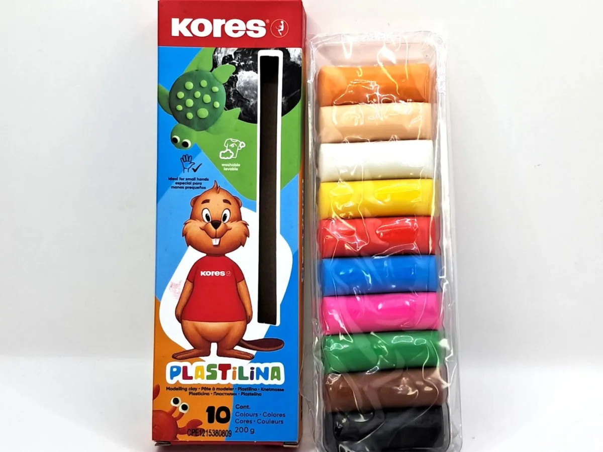 Plastilina Escolar Set D 10 Colores 200 Gr Kores