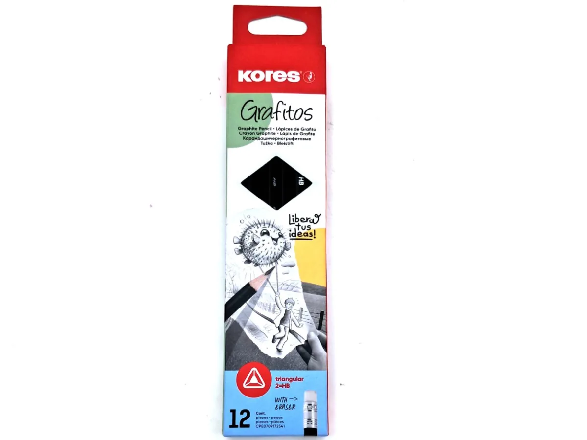 Lapiz de Grafito Triangular Hb 12 Pzas Kores