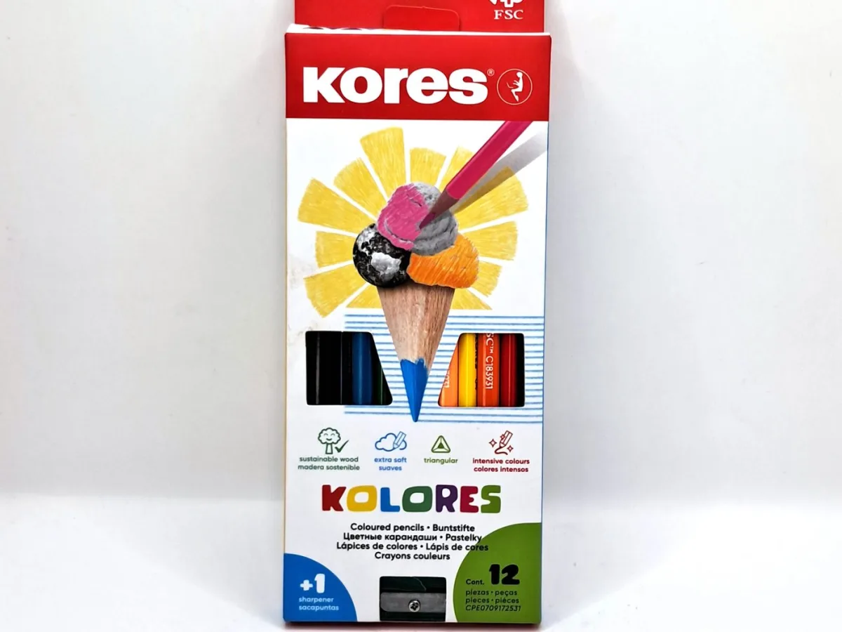 Colores Triangulares 12 Pzas 3mm Kores